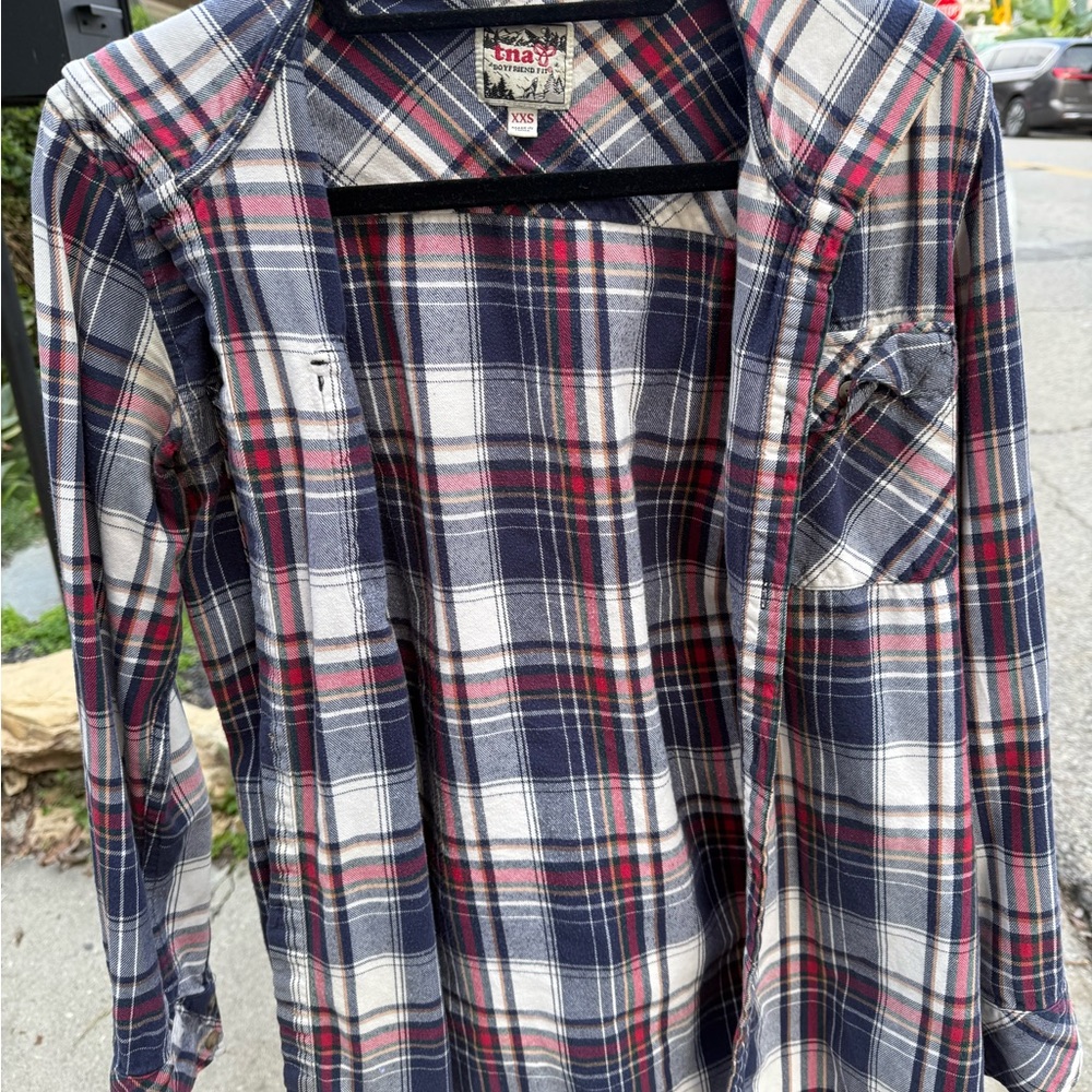 TNA Multicolor Plaid Cotton Shirt